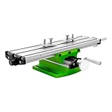Kreuztisch Frästisch Maschine, Multifunktions-Arbeitstisch mit Skala, Drei Schlitten, X-Y Schiebetisch Einstellbar, Metall Fräsmaschine für Tischbohrmaschine Bohrmaschinenhalter