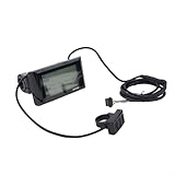 Yhenlovtt SW900 E-Bike LCD Display Meter Bedienfeld 24-60V Spannung, kompatibles ABS Schwarz 5-poliger Anschluss 180cm Kabel