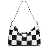 GSenhui Damen Handtaschen Hobo Bag Damen Klein Umhängetasche Kariert Schultertasche mit Reißverschluss Y2K Shoulder Bag für Frauen Reisen