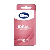 Ritex Kondome Ideal – Kondome extra feucht 20 Stück, gefühlsecht dünn mit Gleitgel für entspannten & intensiven Sex – Vegan, dermatologisch getestet, Made in Germany