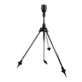 Bebykilemi Drehbarer Stativregner aus Edelstahl für Garten- und Rasenbewässerung mit 360° automatischer Drehabdeckung und einstellbarer Höhe