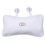 YUET Badewannenkissen,Bad- und Spa Kopfstütze mit 2 Groß Saugnäpfen, Badekissen als Nacken & Nackenkissen Badewanne,Weich & Bequem,Anti-Schimmel, Geruchsresistent,Badewannen kopfstütze für Home Spa