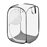 POPETPOP Lebensraum Für Insekten Und Schmetterlinge Groß Tragbar Für Insekten Monarchfalter Netznetz Käfig Terrarium Bis Zu 61 cm Hoch (Schwarz)