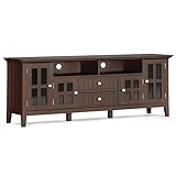 SIMPLIHOME Acadian 182,9 cm breiter Media-TV-Ständer, Braun