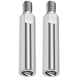 2pcs Winkelschleifer-Verlängerungsstange, Silbereisen 3.15''M10 Fadenwinkel-Mühle Extension Multifunktionalmodifikationsbefestigungen für 100 Typen Polither, Aufsätze