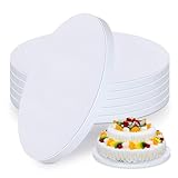 Bafumiu (5 Stück ) Cake Drum, Cakeboard 30 cm Rund, Tortenunterlage Rund 30 cm x 12 mm, Wiederverwendbare Tortenplatte Pappe für Kuchen, Tortenplatte Rund für 8-11 Inch Kuchen und Desserts (Weiß)