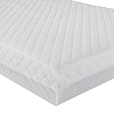 Night Comfort Extra atmungsaktive Baby-Kinderbett-Matratze – antiallergisch und wasserdicht, mit Reißverschluss, abnehmbarer, waschbarer Bezug, 140 x 70 x 13 cm
