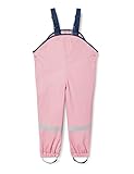 Playshoes Matschhose Regenlatzhose Fleece-Futter Unisex Kinder Wind- und wasserdichte Regenhose Regenbekleidung, rosa Pastell, 104