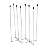 Générique Wasserflaschentrockner | Faltbarer Abtropfständer mit 8 Zweigen aus Edelstahl für Tassen | Flaschenhalter, für Gläser, Tassen, Einmachgläser, Küchenutensilien