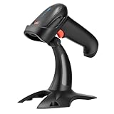 Tera Pro kabelloser 2D-Barcode-Scanner, Bluetooth, QR-Code-Leser mit Ständer, 2.200 mAh, schnelles und präzises Scannen, HW0002