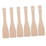 ULTECHNOVO 6 Stück Pizzaschaufel Aus Holz Kochspatel Aus Holz Spachtel Mit Holzgriff Grillspatel Für Außengrill Holzspatel Zum Kochen Kleiner Holzspatel Pfannenwender Für Küchenzwecke Buche