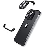 MIMGOAL für iPhone 16 Pro Hülle mit Kameraschutz - Bumper Case, Stoßdämpfende Schutzhülle im Schlanken Design Rahmenloses Dünn Slim Lightweight Cover für iPhone 16 Pro, Schwarz