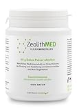 Zeolith MED Premium 60g Detox-Pulver, Medizinprodukt, ultrafeines 9µm hochreiner Zeolith-Klinoptilolith mit exponentiell mehr Oberfläche und Wirkung pro Gramm, Entgiftungskur, Apothekenqualität