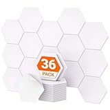 Hexagon Akustikplatten selbstklebend 36 Stücke, TONOR Schallabsorber Schallschutz mit Hochdichte Wandfliesen Schall Dämmung 30x26x1 cm für Studio, Büro, Akustische Behandlung und Wanddekoration Weiß