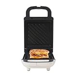 650W Mini Sandwichmaker mit 4x abnehmbaren, antihaftbeschichteten Backblechen – schnell Sandwiches und Waffeln zubereiten