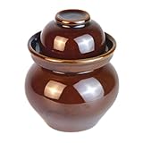 MGHRUE Chinesisches Einmachglas, Fermenter, Keramikglas, 0,5 Kg, Tongefäß, Kimchi-Topf, Keramik, Gärgläser Für Eingelegtes Kimchi, Sauerkraut