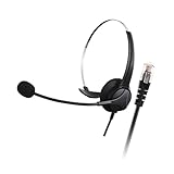 Rudiaoa Komfort Callcenter Headsets Passive Schallisolierung 300° Flexibler Mikrofonarm Für RJ9-Systeme Langlebige Komfort Headsets Für Callcenter