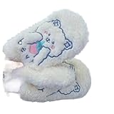 Frauen dickes Strick warm und Kaschmirlammendruck Verdickung Fleece gesäumte warme Winterhandschuhe Handschuhe (Color : C)
