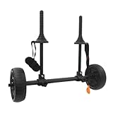 Ecoggeder Kanuwagen Transportwagen Kajakwagen Verstellbarer Abnehmbarer Surfwagen Gepäckwagen Reisezubehör Abnehmbar Bootswagen mit Gurtbändern für Boote, Kanus und Kajaks 50 * 55 * 20 cm