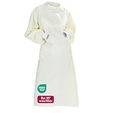 Clinotest Schutzkittel mit Strickbündchen – Kittel aus 50% Baumwolle & 50% Polyester – Laborkittel & OP Kittel für Damen und Herren – Kochfest & industriewäschetauglich