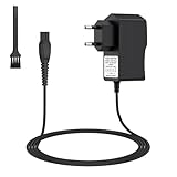 Tobfit 15V HQ8505 Ladegerät für Philips Rasierer 3000 5000 7000 Shaver Charging Kable mit Reinigungsbürste(100cm)
