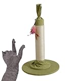 Kratzbaum für Katzen, großer Kratzbaum im Bonbon-Design – großer robuster Kratzbaum, 53,3 cm großer Kratzbaum mit Stoffbasis für Zuhause