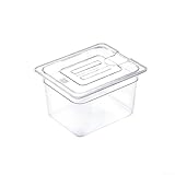 Sous-Vide-Behälter, für langsames Garen, mit ergonomischem, rutschfestem Griff, luftdichtem, wasserdichtem Deckel und transparentem Körper, inkl. Messanzeigen (11 l)