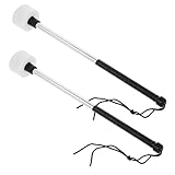 CORHAD Trommelstock mit Schlagzeug Bühnenauftritte Bassdrum Instrument Drumsticks für Sticks Filzkopf Snare für Klassischer Drum Trommelzubehör Percussion Edelstahlgriff Jazz Drums