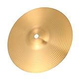 TOYANDONA Messing Crash Ride Becken Traditionelles Finish Robustes Percussion Instrument für Anfänger und Profi Schlagzeuger Vielseitig Einsetzbar Langlebig und Widerstandsfähig Goldenes