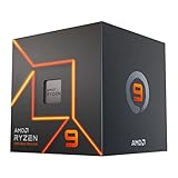 AMD Ryzen 9 7900 Prozessor (Radeon Grafik intergrierte, 12 Kerne/24 Threads, 65W DTP, AM5 Sockel, Cache 76MB, Bis zu 5.4 GHz max boost, wraith prism Kühler)