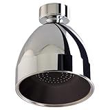 Siroflex 2765/S Feststehender Brausekopf Made in Italy | Brausekopf mit Kugelgelenk aus verchromtem Messing | Verchromter Brausekopf Schwarz | Brausekopf mit Anti-Kalk-Wirkung| Mit wassersparendem Durchflussbegrenzer