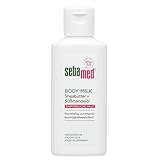 Sebamed Bodymilk 50 ml, in praktischer Reisegröße für unterwegs, Körpercreme, reichhaltig und intensiv feuchtigkeitsspendend, mit Süßmandelöl und Sheabutter