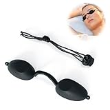 Wcawnlt Solarium Brille, UV Schutzbrille aus Silikon Schwarz 12,5x2,8x1,5cm, Komfortabler Augenschutz für Solarium, Bräunung, Spa und Kosmetik