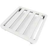 Robuster Pflanzkorb mit feststellbaren Rädern, quadratischer Metallwagen für große Töpfe im Innen- und Außenbereich, rollender Pflanzenständer, einfache Mobilität und Neupositionierung (Schwarz, 50 x