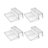 4 Stück Fischtanks Glasabdeckung Clip Acryl Aquarium Abdeckung Glas Fisch Tank Top DIY Aquarium Bildschirm Top Aquarium Klar Abdeckung Fisch Glas Abdeckung Clip Unterstützung Halter für randlose Aqua