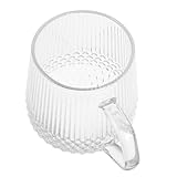 GLEAVI Kaffeetasse aus Glas Becher Küchenglas Vintage Trinkgläser Wasserglas Bourbon-Verkostungsgläser gerippte Trinkgläser Bourbon-Gläser Kaffeetassen gerippte Glaswaren Transparent