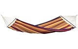 AMAZONAS Stabhängematte XL Brasilia Tropical handgefertigt in Brasilien 210 x 140 cm für 1-2 Personen bis 150 kg buntgestreift