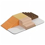 BanaSuper 6 STK Groß Schaumstoff Bausteine für Kinder, XXL Softbausteine Baby zum Klettern, Montessori Riesenbausteine Spielzeug, Indoor Spielplatz, EN71-zertifiziert, Waschbare Hülle, Bunt