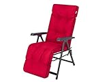 PillowPrim Sonnenliegenkissen, Stuhlkissen, Gartenstuhlkissen, Gartenstuhl, Stuhl, Garten, Kissen, Auflage Gartenliege Polster Kissen, Kissen Garten im Freien - 50x160 cm Rot