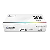 Eurotone 3X Toner kompatibel mit Oki Okifax 2510 ersetzt 9004391 Black Schwarz Patronen Kartuschen