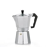 kela Espressokocher für 3 Tassen, Espressokanne 150 ml, Mokkakanne Kaffeekocher Aluminium, ITALIA, Espressomaschine, silber matt