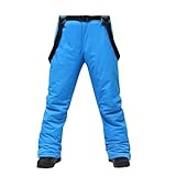 Damen Skihose, Größen Sachen Atmungsaktiv Gefütterte Bibs Skianzug Günstig, Baggy Snow Pants, wasserdichte Retro Trekkinghose Ski-Hosen Jethose Skihose Damen Groesse 46, XXL