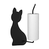 Küchenrollenhalter – Papierrollenhalter für Badezimmer, montierbarer Spender mit Katzen-Design für die Organisation zu Hause, Aufbewahrung von Gästen