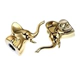 VALICLUD Schmuckhalter Set Mit 2 Stück Vergoldete Elefantenverzierungen Eleganter Ringhalter Und Kettenhalterung Für Schmuckaufbewahrung Ideal Für Hochzeit Und Dekoration