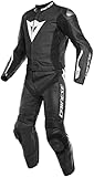 Dainese Lederkombi mit Protektoren Motorradkombi 2 Teiler Avro D-Air Lederkombi 2-TLG. schwarz/weiß 50, Herren, Sportler, Sommer