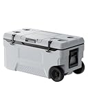 VEVOR tragbare Kühlbox (74 Qt / 120 Dosen) mit Eisspeicherung & robusten Griffen & Getränkehalter, isolierte tragbare Kühlbox aus stabilem Material, geeignet für Familienpicknicks und Lange Reisen