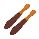 MOTHNUR 2 Stück Doppelseitiges Pedicure Tool Holz Fußbürste Flaschenform Hornhautentferner Profi Fußpflegegerät für Glatte Weiche Haut Geeignet für Damen und Heimgebrauch