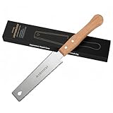 Japansäge Handsäge, Holzsäge, Zweischneidig Zugsäge 11/17 TPI Holz Feinsäge Japanische Säge für Heimwerken, Holzbearbeitung, Gartenpflege Säge - Buchenholz Griff