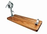 NERTHUS FIJ 366 Schinkenhalter aus Akazienholz, Braun, ursprüngliche, Única