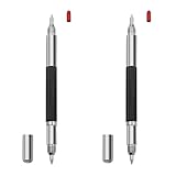 QZKJQDD 2 Stück Anreißwerkzeug Set, Anreissnadel aus Wolframstahl, Reißnadel für Metall, Gravierstift mit roter Schutzhülle, zum Anreißen und Gravieren von Metall, Glas, Keramikfliesen